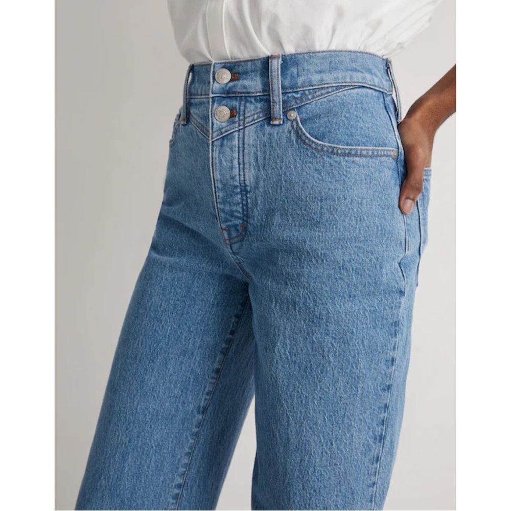 Madewell Perfect Vintage Wide-Leg Jean Harding Wash: Button-Fly Edition Size 26